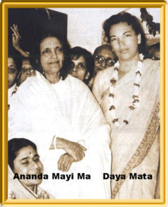 Daya Mata with Ananda Mayi Ma in India