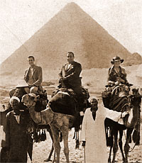 Mr. Wright, Yogananda, and Miss Bletch in Egypt